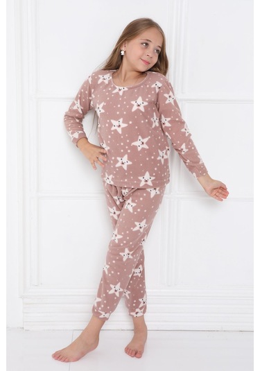 Fames Pijama Kişlik Çocuk Polar Pijama Takim Gri