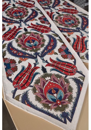 Çeyiz Diyarı Pınar 2li Lüks Runner 45x140 Cm Çok Renkli