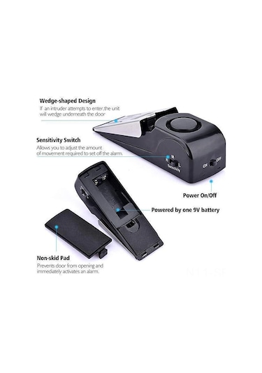 Maiyame Ev Güvenliği Kapı Engel Alarmı - 100db Yüksek Sesli Siren, Girişleri Engeller, Hırsızları Kovar, Taşınabilir, Ev Ofis Otel Uygun
