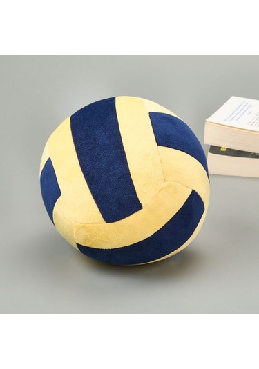Evidea Soft Voleybol Topu Figürlü Yastık - Lacivert / Sarı - 20 Cm Lacivert / Sarı