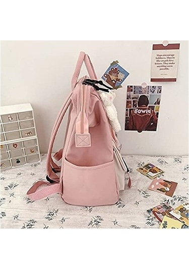 Zaoshanghao Aksesuarlı Sevimli Öğrenci Okul Sırt Çantası Syhjn5 Mor