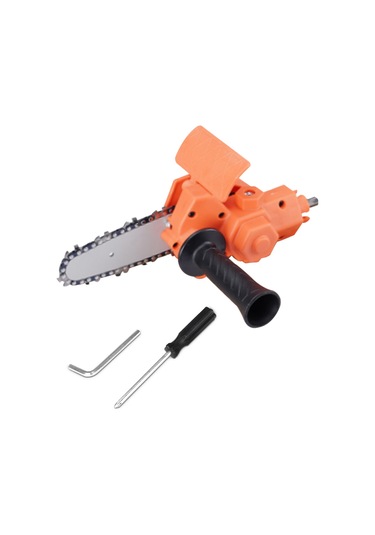 Youtek 4 İnç Elektrik Matkap Dönüştürücü, Zincir Testere Ek Parçaları Seti, Ahşap İşleri Mini El Testeresi, Portatif Montaj Aksesuarı Turuncu