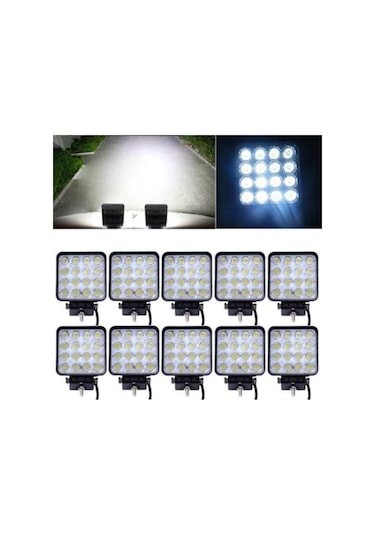 10 Adet 16 Led Off Road Sis Fari Sis Lambasi Çalisma Lambasi Projektör