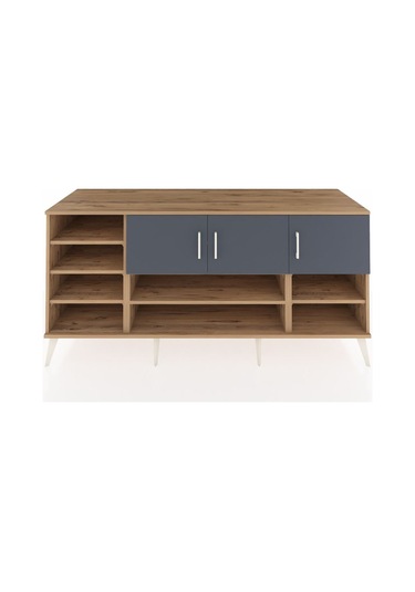 Kronos Konsol 9 Raflı 3 Kapaklı 176x59x83 Çam-antrasit/antrasit Antrasit/antrasit