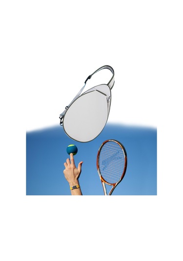 Suntek Tenis Çantası Taşınabilir Çok Beyaz-yeşil-kenarlar