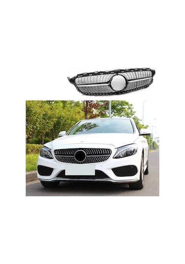 Mercedes W205 Diamond Amg Ön Panjur Izgara Seti 2014 / 2018 C Ser
