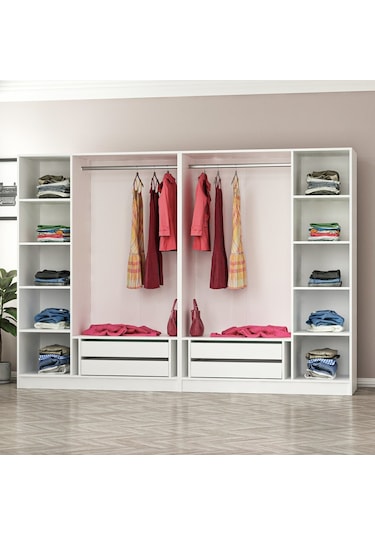 Kale 6 Kapaklı 4ç Dolap - Pera Ceviz 190cm