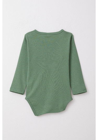 Breeze Erkek Bebek Çıtçıtlı Zıbın Body Araba Baskılı 9 Ay-3 Yaş, Yeşil Yeşil