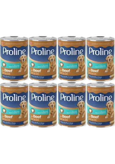 Pro Line Dana Etli Yetişkin Köpek Konservesi 8 x 400 G