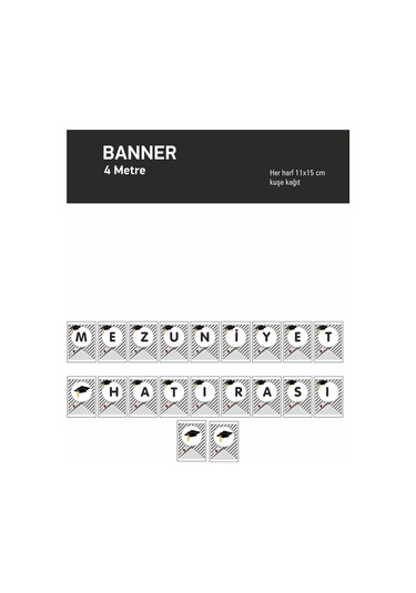 Mezuniyet Hatırası Flama Banner 4mt