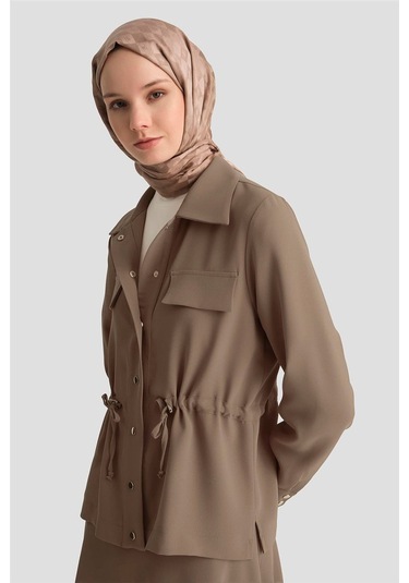 Armine Beli Büzgülü Takım 25yd9172 Vizon Vizon