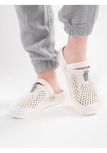 Optımoll Erkekler İçin Tıbbi Yazlık Kauçuk Şişme Terlikler 397323872 Beyaz