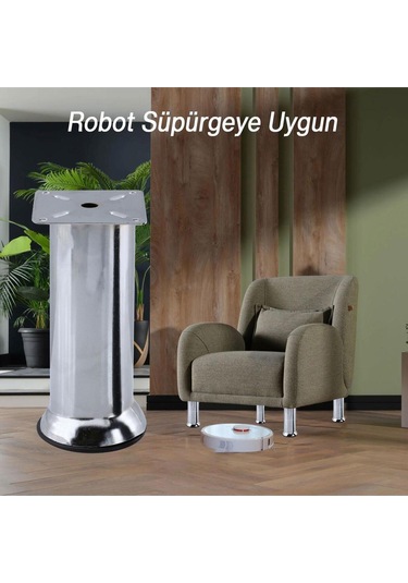 Mobilya Ayak Krom Baza Koltuk Kanepe Yatak Çekyat Destek Ayağı 15 Cm Metal Yükseltici Ayakları Bej T Diğer