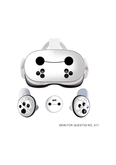 Meta Quest 3s Vr Kulaklık Denetleyici Çıkartmaları Cadılar Bayramı Desenli Vinil Koruyucu Kapak Gökyüzü Mavi