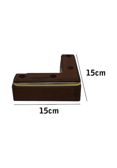 Homdep Kanepe Koltuk Tv Ünitesi Konsol Yükseltme L Model Plastik Ayak Ceviz 5cm 6 Adet Kahverengi