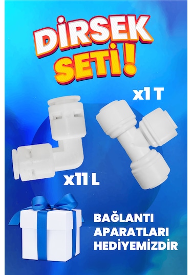 Mineral- Alkali Kapalı Kasa Su Arıtma Cihazı 7 Li Filtre Seti