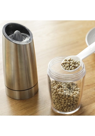 Bloomnest Yerçekimi Elektrikli Tuz & Karabiber Değirmeni, Paslanmaz Çelik Öğütücü Set, Pil İle Çalışan Diğer