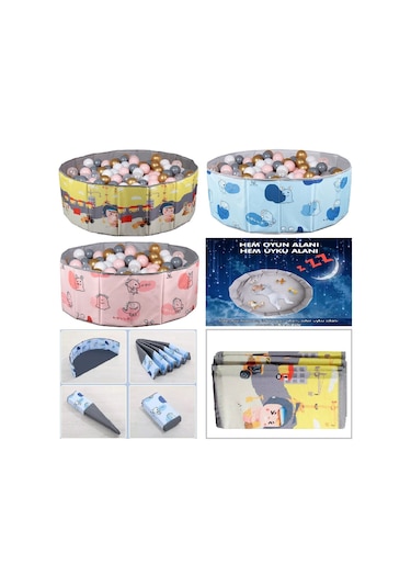 Baby Marine Katlanabilir Top Havuzu + 200 Top Mint