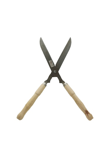 Ahşap Saplı Metal Çim Çit Bitki Budama Makası