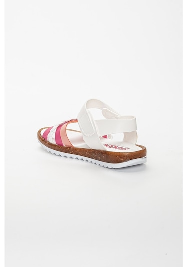 Şirin Bebe 3326 Beyaz Pembe Kız Çocuk Sandalet Ayakkabı