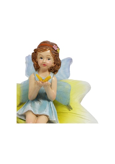 Homyl 3x Çiçek Peri Heykeli Reçine Heykelcik Bahçe Dekorasyon