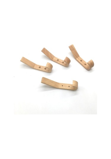 4 Adet Vintage Ahşap Kanca 5 Kg Yük Kapasitesi, Duvara Monte Ho Qd Diğer