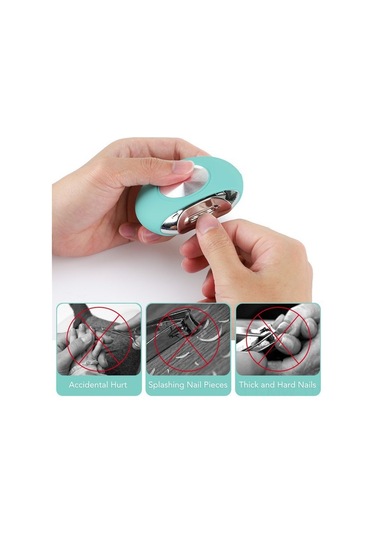 Moveevo Pembe Akıllı Elektrikli Tırnak Kesici - Bebek Ve Aile İçin Otomatik Tırnak Taşlama Ve Kesme Aleti, Tırnak Artıkları Toplayıcı, Sessiz Motorlu