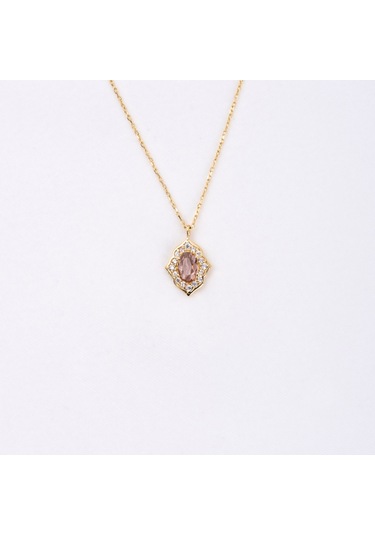 Vintage Zultanit Taşlı Minimal Tarz Tasarım 925 Ayar Doğal Taşlı Gümüş Kolye