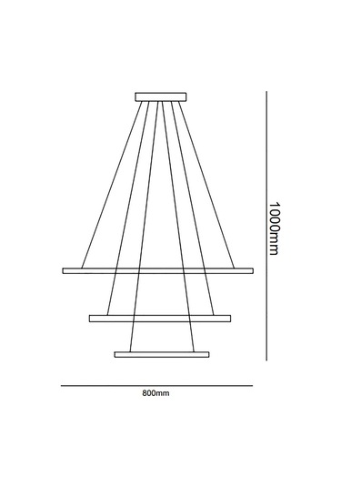 Tra30067 Eco 80X50 Cm Led Avize Sarkıt Ovalköşe Üç4Gen
