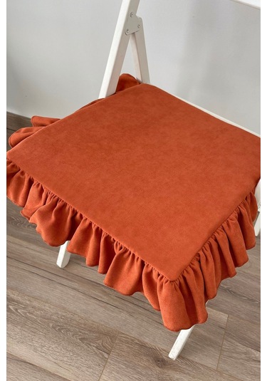 Fırfırlı Sıvı & Leke Itici Iskandinav Sandalye Minderi Tarçın Kir Diğer