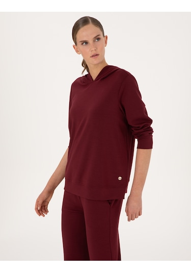 Pierre Cardin Kadın Vişne Sweatshirt 50314972-vr223 Vişne