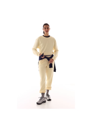 Penti Ekru Yüksek Bel Cepli Pamuklu Jogger