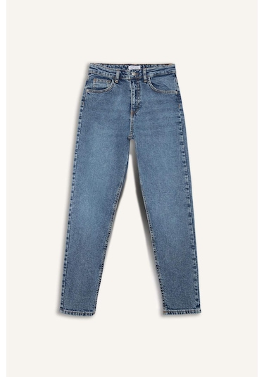 DeFacto Lina Comfort Mom Normal Bel Düz Paça Jean Kar Yıkamalı Pantolon D7943AX25SPNM28