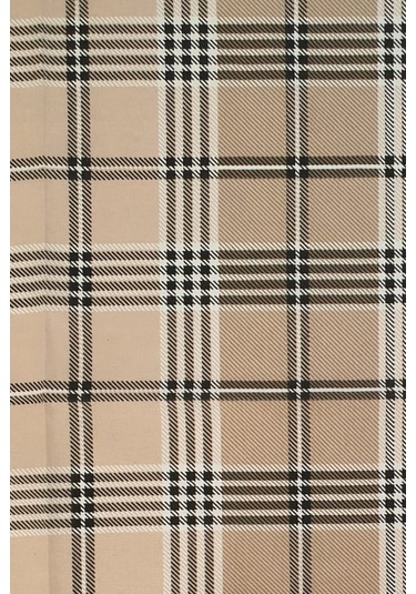 Maki Pamuklu Bej Ekose 200x220 Cm Çift Kişilik Nevresim Seti Bej