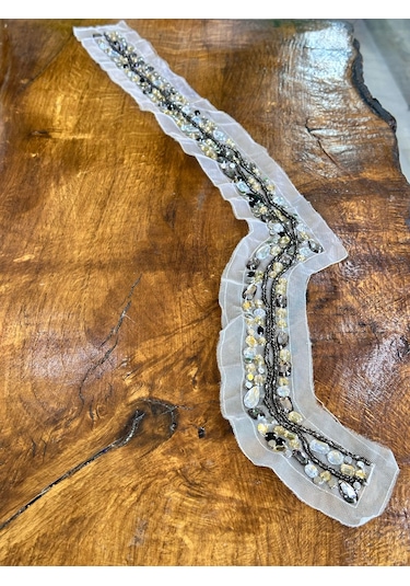 Taş İşleme Dikiş Giyim Aksesuarı Aplike 74x5 Cm