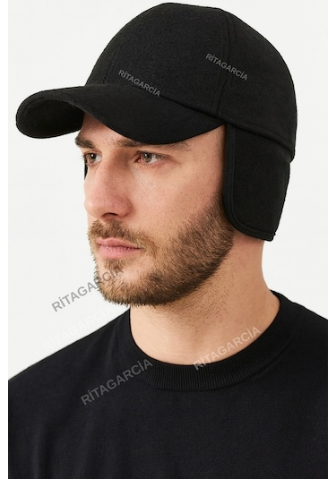 Kışlık Kulaklıklı Şapka Siyah