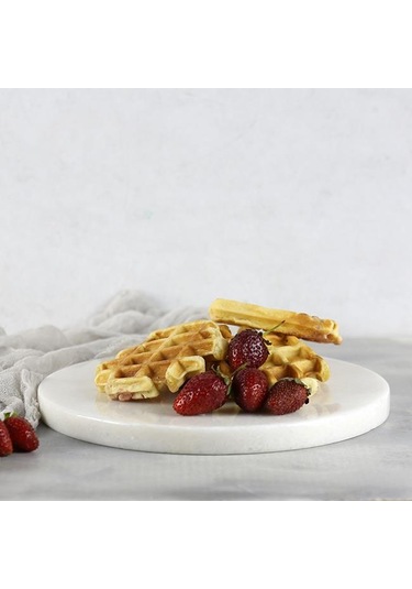 Akayev Mermer 25 CM Kalın Beyaz Sunum