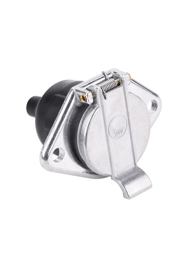 Springsun 24v Ticari Araçlar İçin 7 Lü Metal Gövdeli Güç Soketi - Fren, Sinyal Ve Bulb Lambaları İçin Güvenli Bağlantı