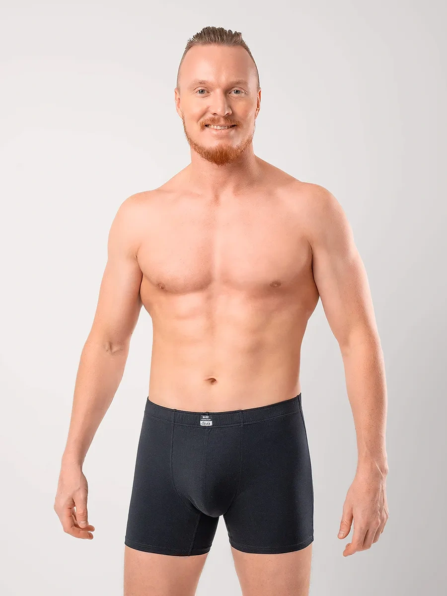 Clever Wear Uzun Pamuklu Boksör Külotlar 71802001 Siyah