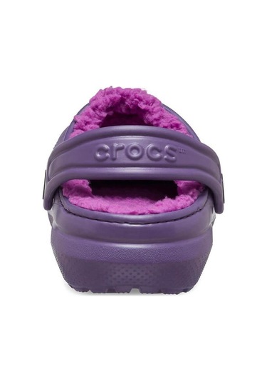 Crocs Classic Lined Clog K Çocuk Terlik - Gece Moru Mor