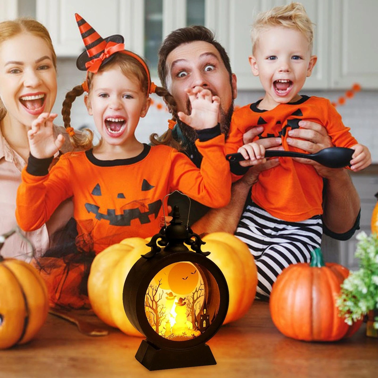 Fener Dekoru, Vintage Led Dekoratif Cadılar Bayramı Jack-o-lantern - Taşınabilir Balkabağı Lambası Kafatası Cadı Lambası, Cadılar Bayramı İçin Pille Çalışır 2 Yux Diğer