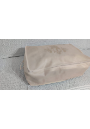 4 Lu Desenli Baza Altı Çekyat Hurç 60 40 22 Cm Bej