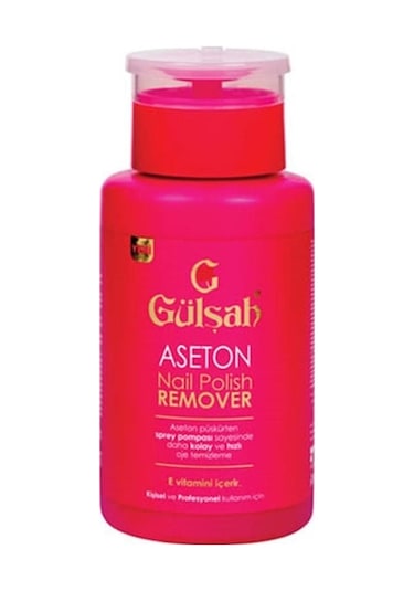 Gülşah Nail Polish Remover E Vitaminli Pompalı Aseton 175 ML