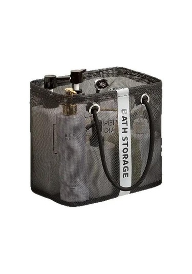 Tenfowee Sıvama Malzemeleri İçin Geniş Kapasiteli, Çarpık Gözlü, Katlanabilir Siyah Kısa Tip Duş Organizer Sepeti Diğer