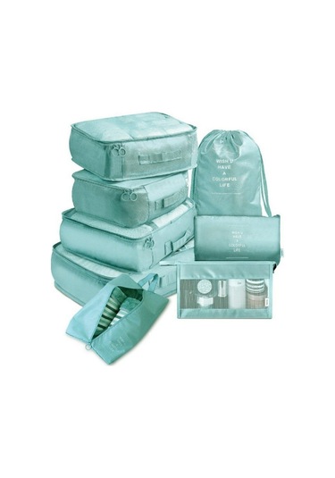 Dinosaurs Venta 8 Parça Valiz Düzenleyici Seti Seyahat Saklama Çantası Altın