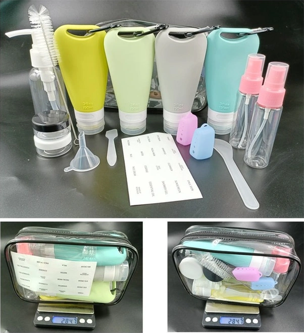 Fortunelane 90ml Mavi Silikon Turizm Krem Sprey Seti - Kullanımı Kolay, Dayanıklı Açık Mavi Açık Mavi