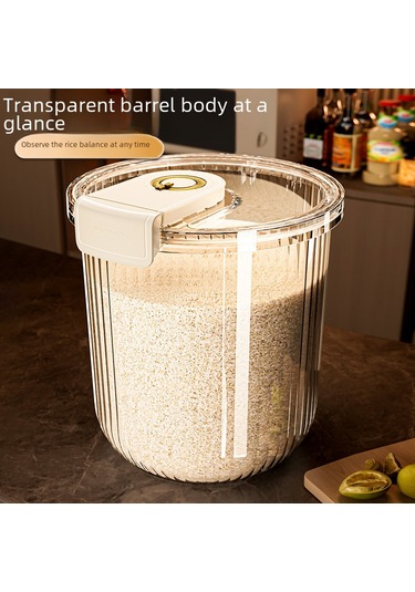 Yifomall Ev İçin Gıda Seviyesi Muhafaza Kabı - Haşere Ve Nem Koruma, 15 Kg Kapasite, Pirinç/un/bezelye Saklama Avokado Yeşili/şeffaf Diğer