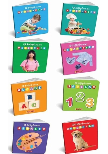 2090 Diytoy. İlk Kütüphanem-ilk Sözcükler 8'li Mini Kitap Seti