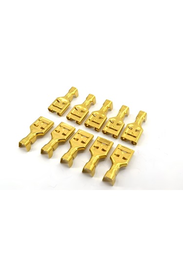 10 Adet 9,5 Mm Dişi Fiş Tırnaksız Terminal Kablo Ucu