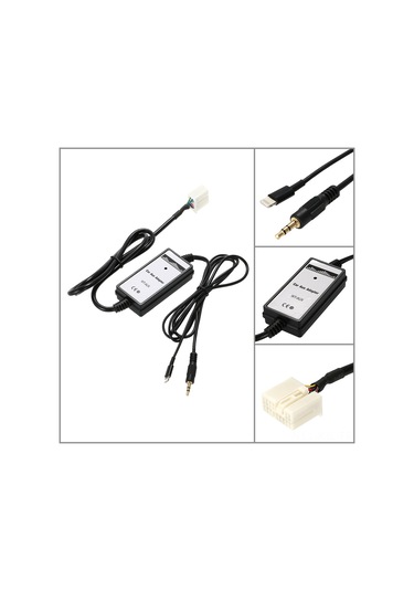 Gajeena Honda Araçları İçin Beyaz Başlık Qx191 Modeli Cd Değiştirici Yerine Aux Ve Usb Ses Adaptörü - 3.5mm Girişi İle İphone Şarj Desteği Siyah